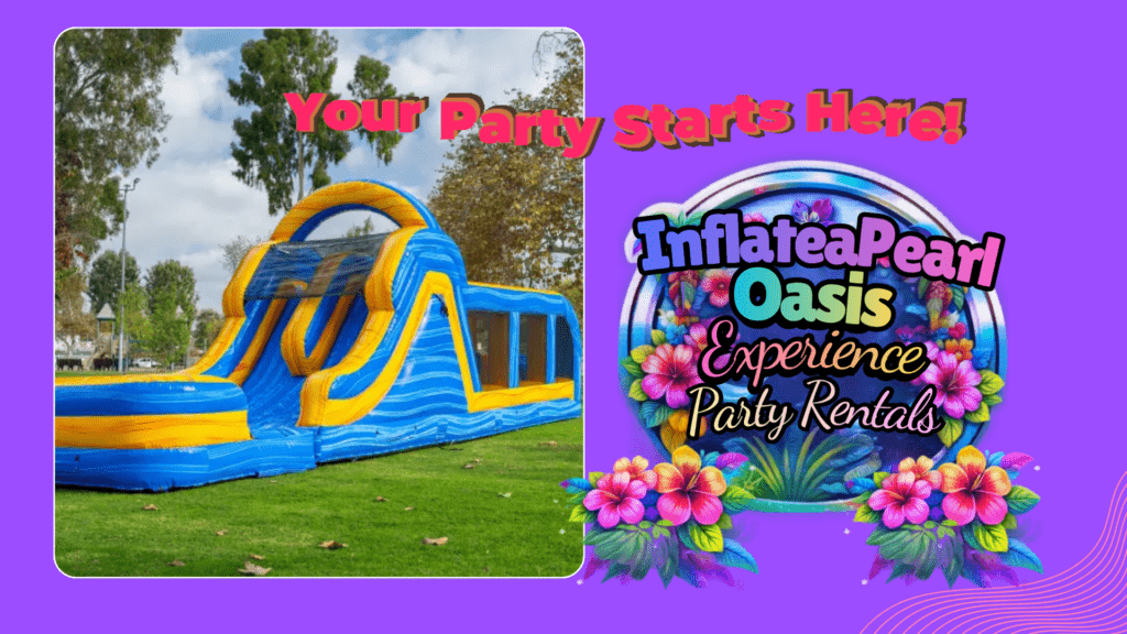 Presentation InflateaPearl Oasis Experience Bounce House Rentals Allen TX – Free Delivery & Setup | InflateaPearl Oasis Experience