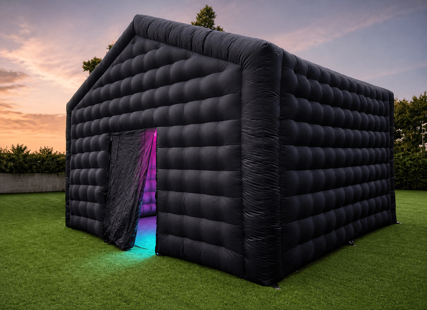 Large black inflatable club rental in Allen Texas